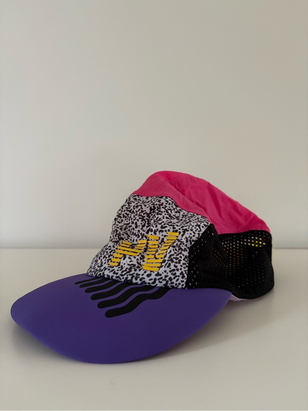 Colorblock Purple and Pink Graphic Cycling Hat Casquette Cap